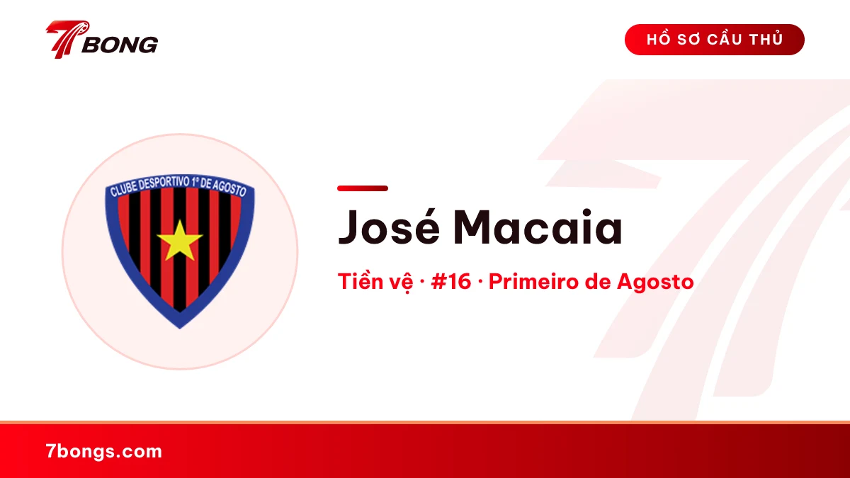 José Macaia — Primeiro de Agosto