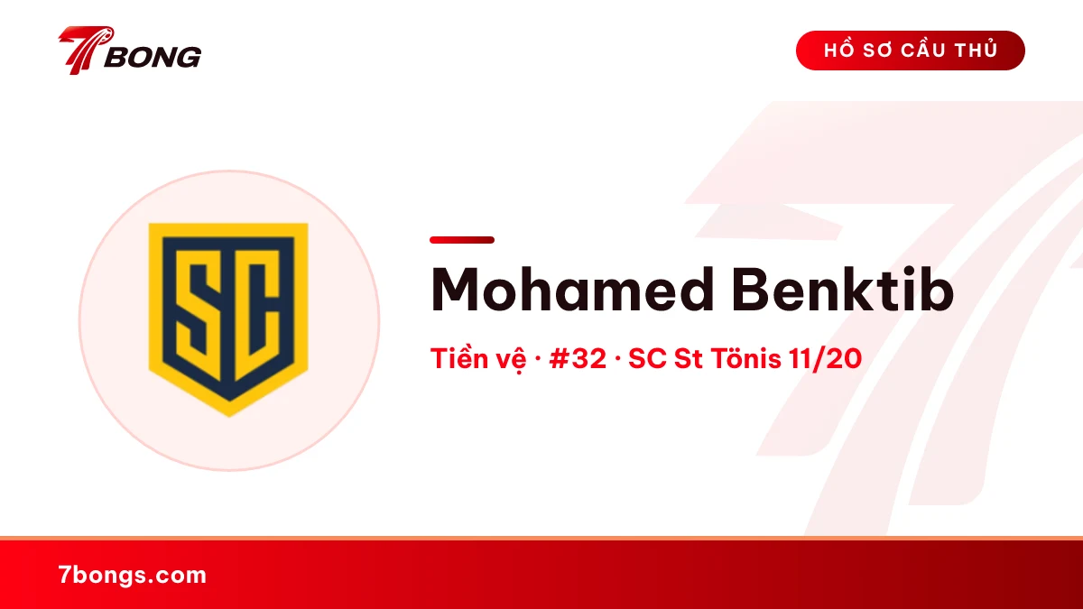 Mohamed Benktib — SC St Tönis 11/20