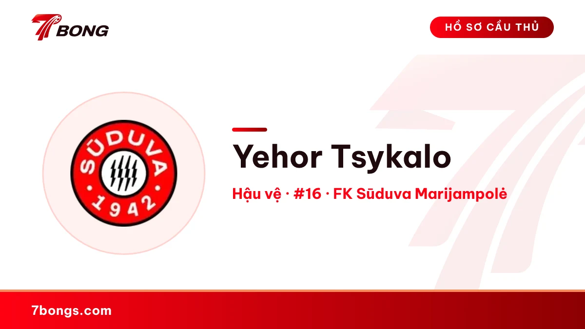 Yehor Tsykalo — FK Sūduva Marijampolė