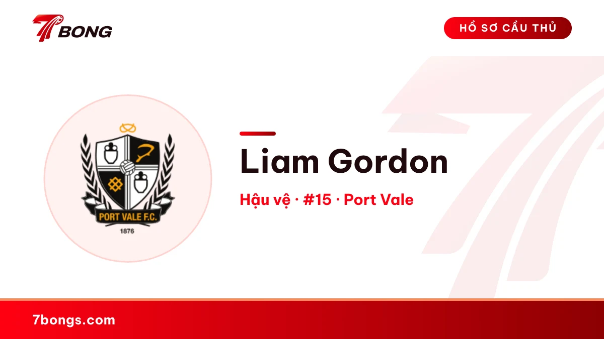 Liam Gordon — Port Vale