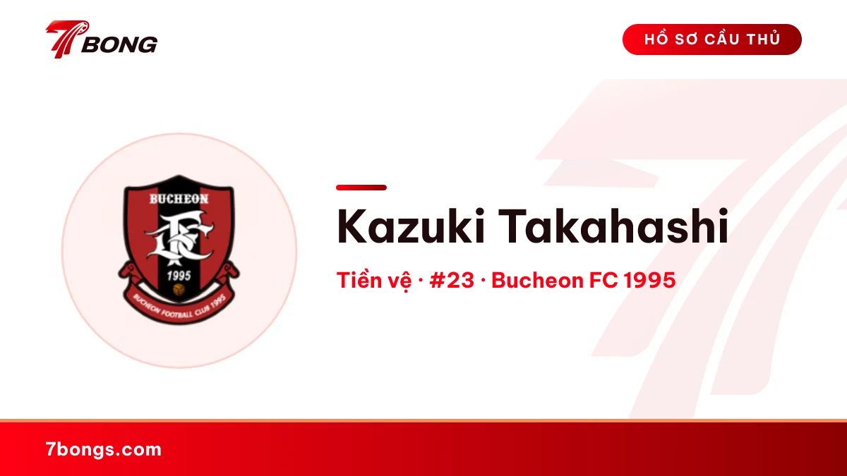 Kazuki Takahashi — Bucheon FC 1995