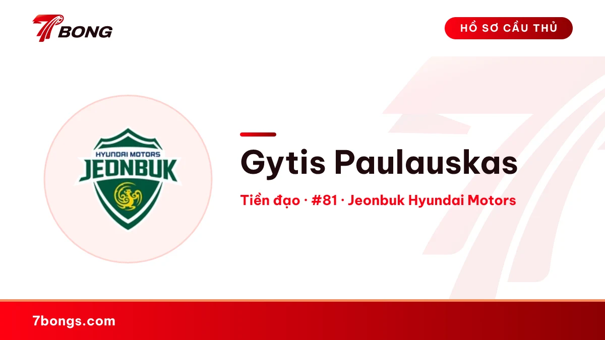 Gytis Paulauskas — Jeonbuk Hyundai Motors