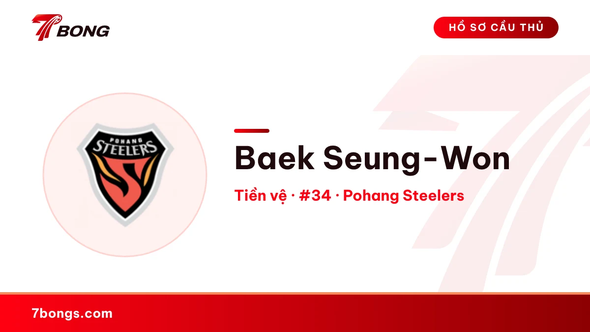 Baek Seung-Won — Pohang Steelers