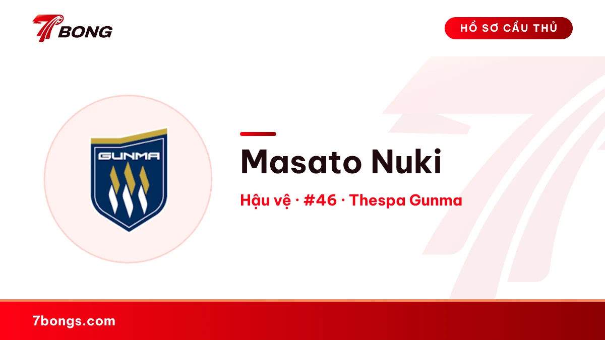 Masato Nuki — Thespa Gunma