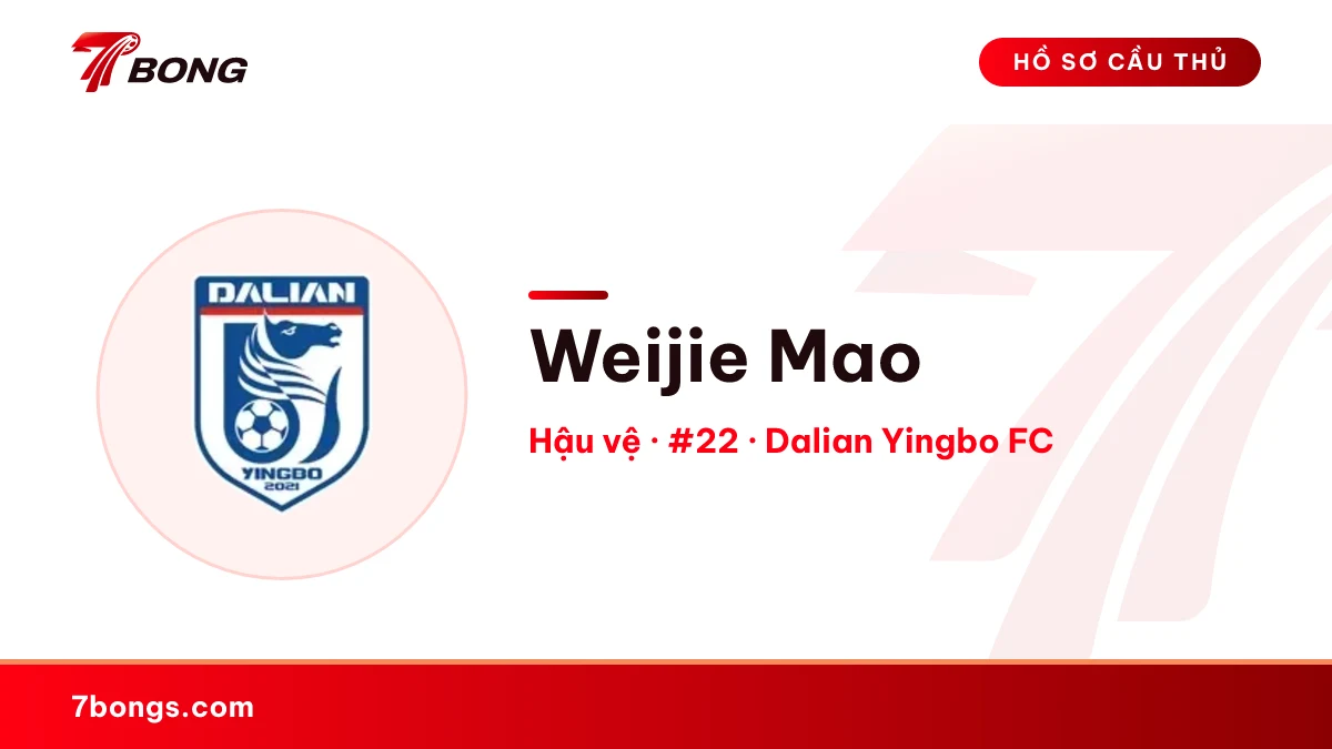 Weijie Mao — Dalian Yingbo FC