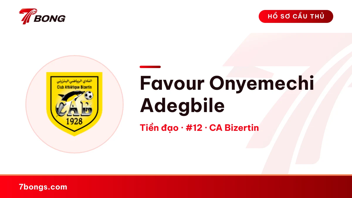 Favour Onyemechi Adegbile — CA Bizertin
