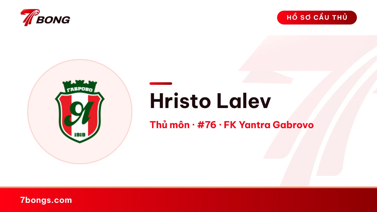 Hristo Lalev — FK Yantra Gabrovo