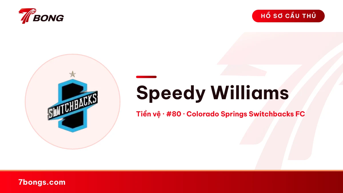 Speedy Williams — Colorado Springs Switchbacks FC