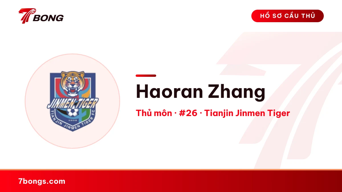 Haoran Zhang — Tianjin Jinmen Tiger