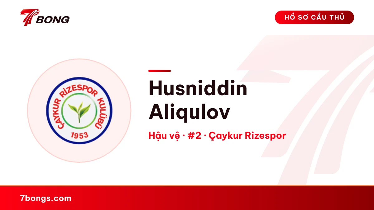 Husniddin Aliqulov — Çaykur Rizespor