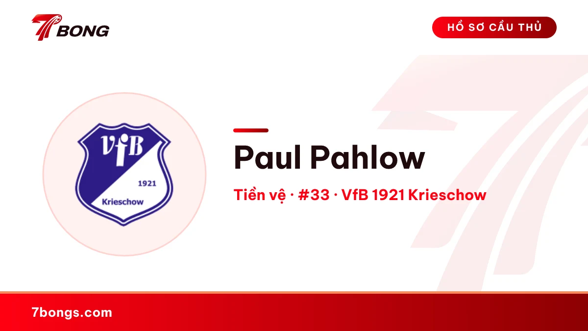 Paul Pahlow — VfB 1921 Krieschow