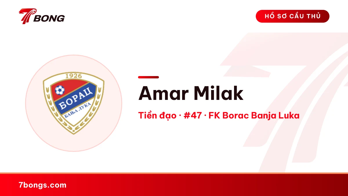 Amar Milak — FK Borac Banja Luka