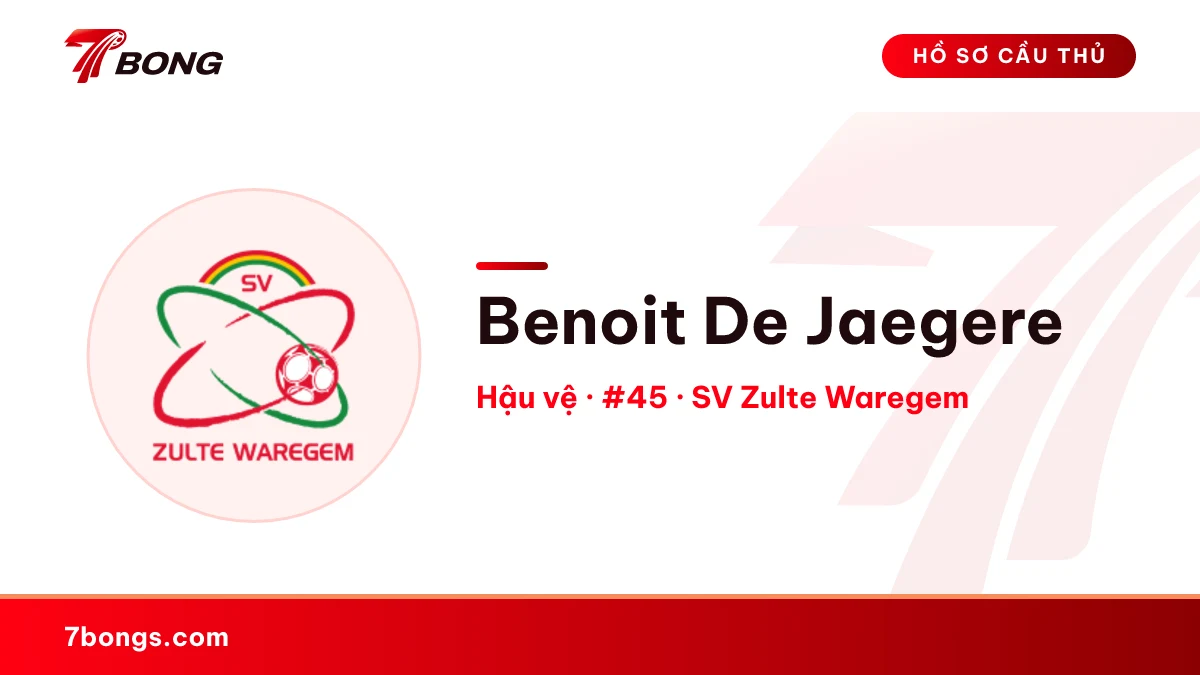 Benoit De Jaegere — SV Zulte Waregem