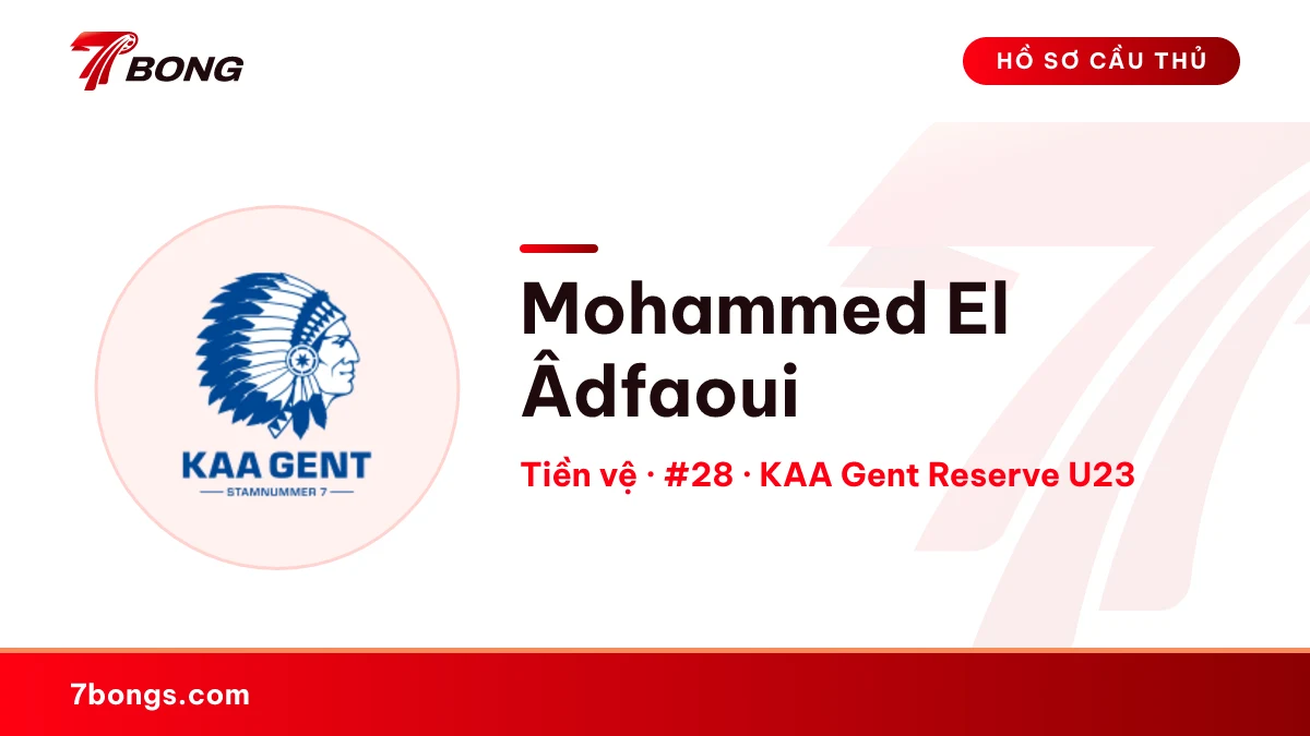 Mohammed El Âdfaoui — KAA Gent Reserve U23