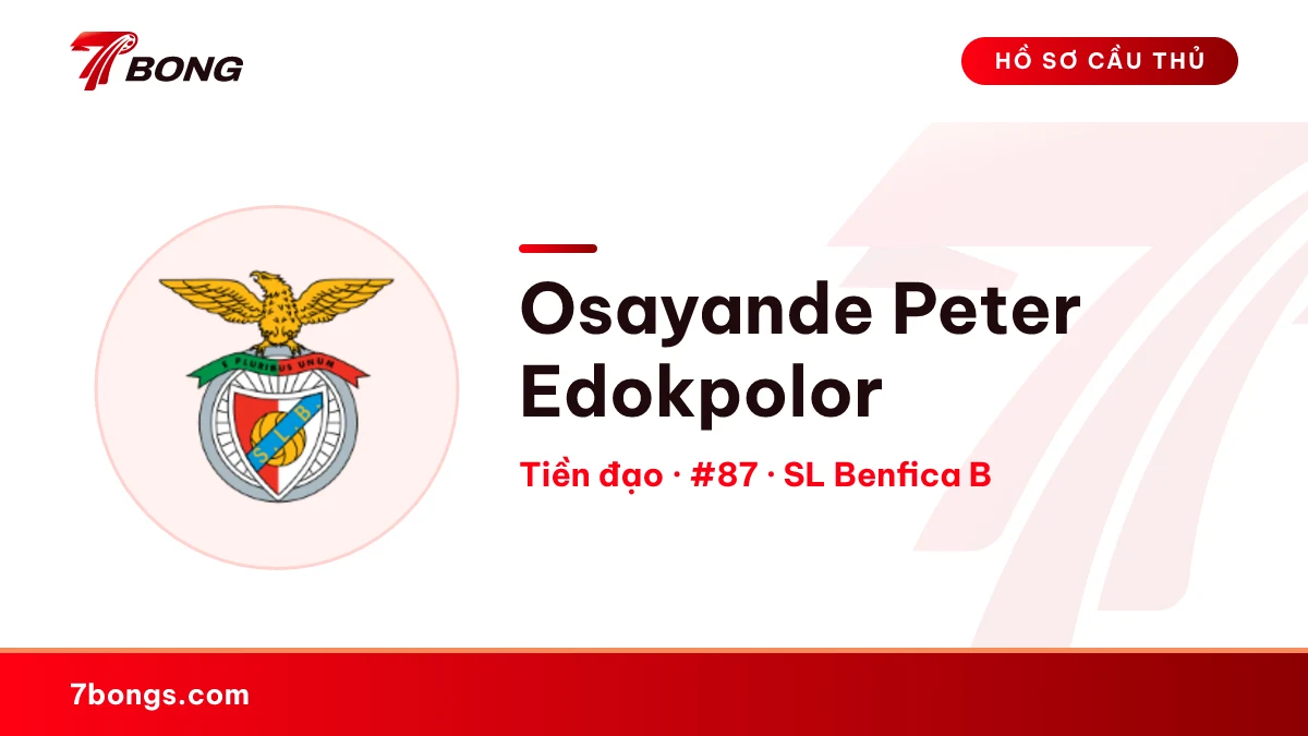 Osayande  Peter Edokpolor — SL Benfica B