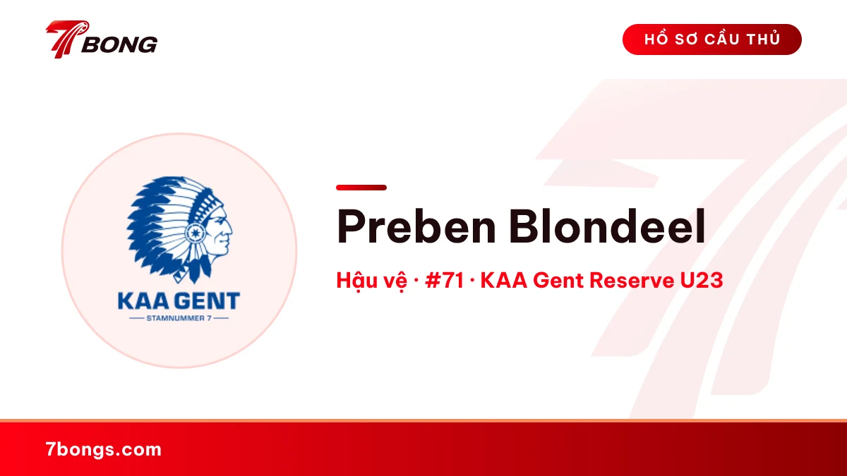 Preben Blondeel — KAA Gent Reserve U23