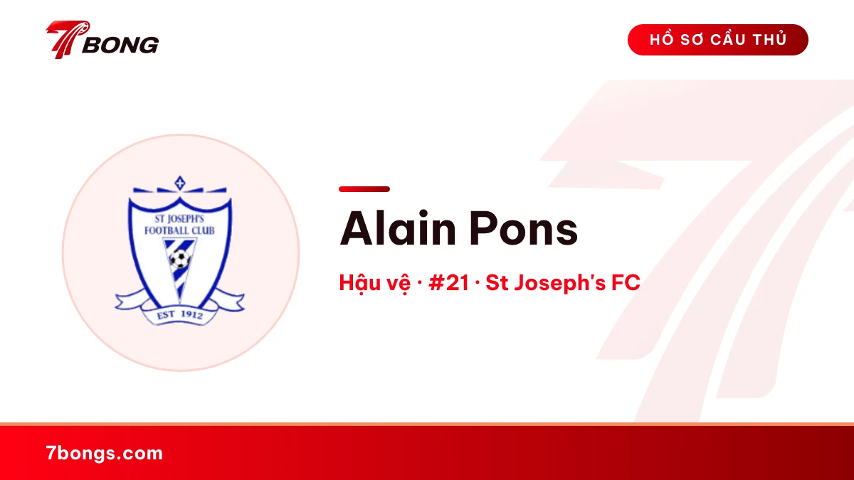 Alain Pons — St Joseph's FC