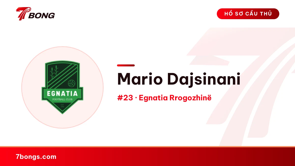 Mario Dajsinani — Egnatia Rrogozhinë