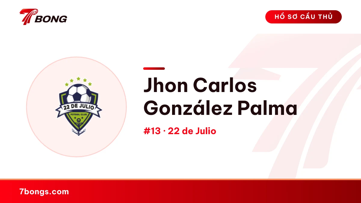 Jhon Carlos González Palma — 22 de Julio