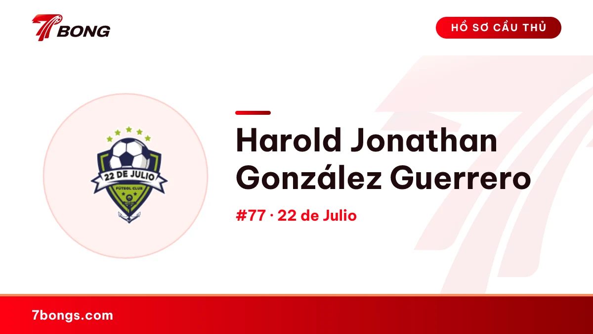 Harold Jonathan González Guerrero — 22 de Julio