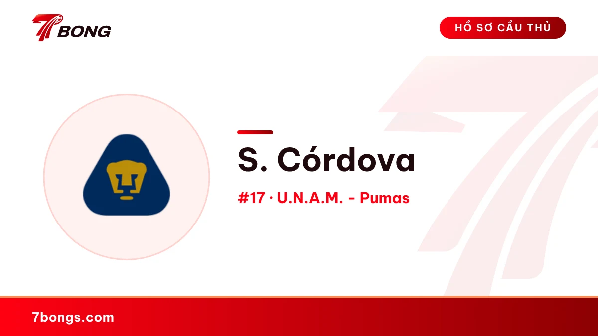 S. Córdova — U.N.A.M. - Pumas
