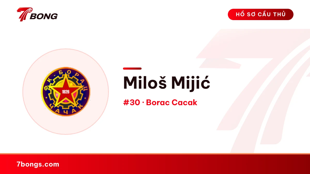 Miloš Mijić — Borac Cacak
