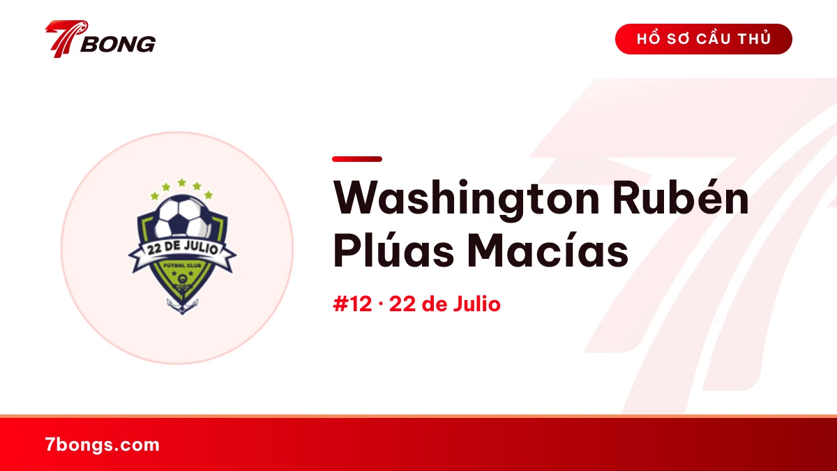 Washington Rubén Plúas Macías — 22 de Julio