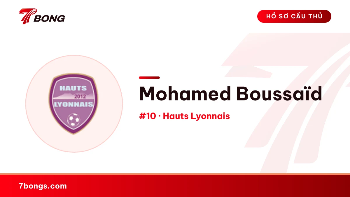 Mohamed Boussaïd — Hauts Lyonnais