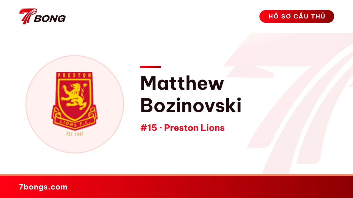 Matthew Bozinovski — Preston Lions
