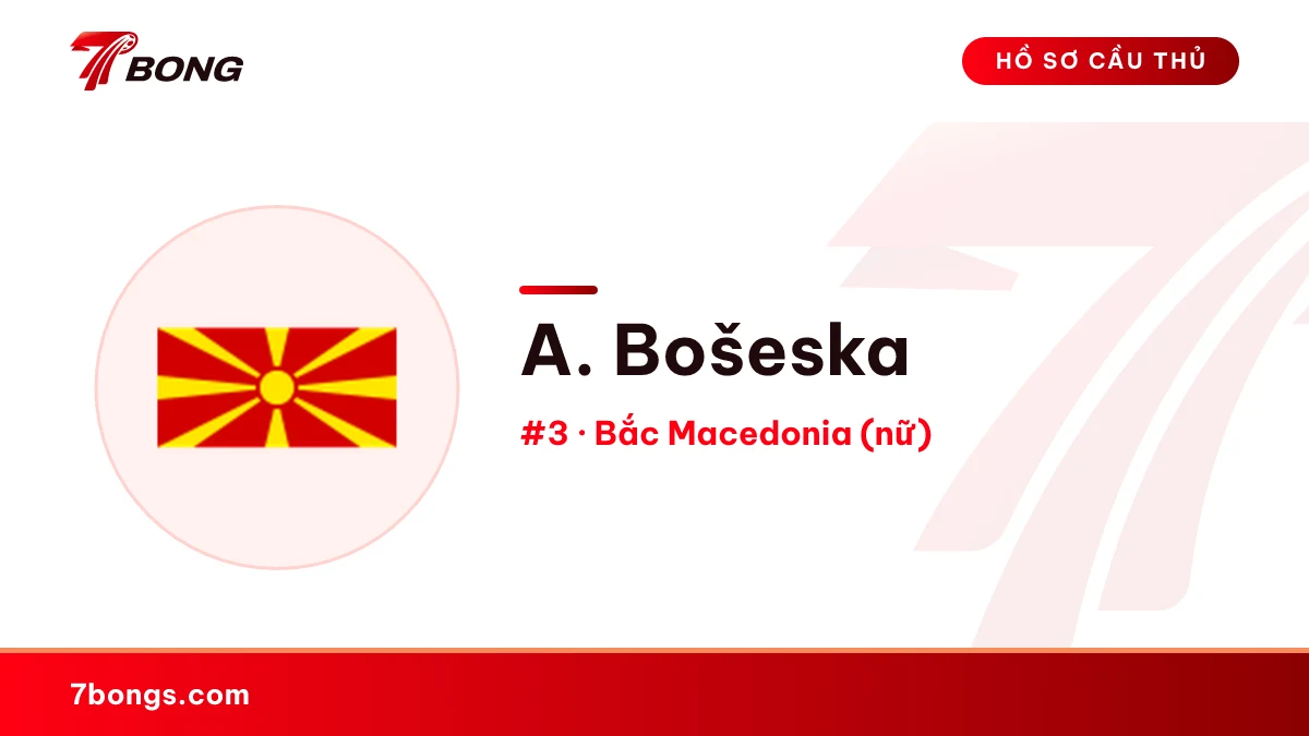 A. Bošeska — Bắc Macedonia (nữ)