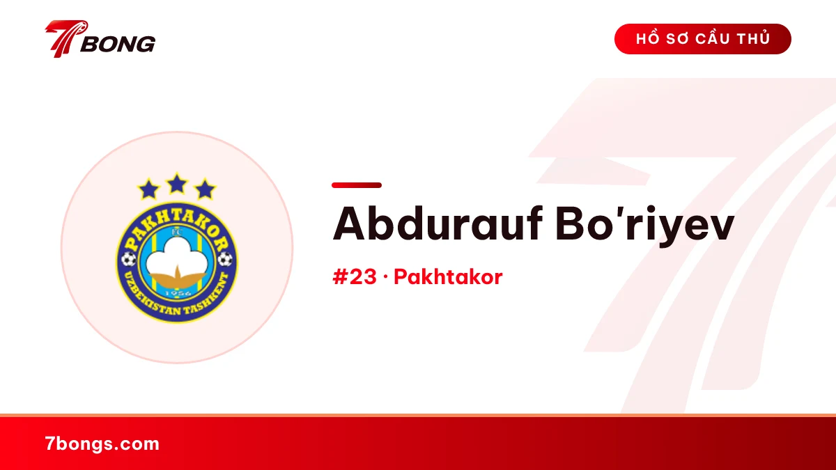 Abdurauf Bo'riyev — Pakhtakor