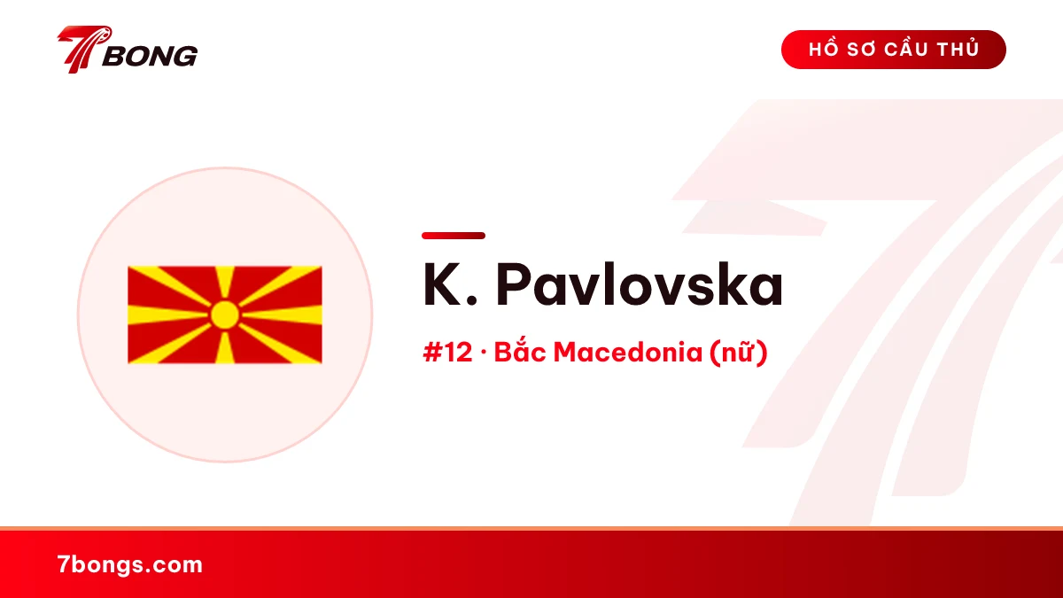 K. Pavlovska — Bắc Macedonia (nữ)