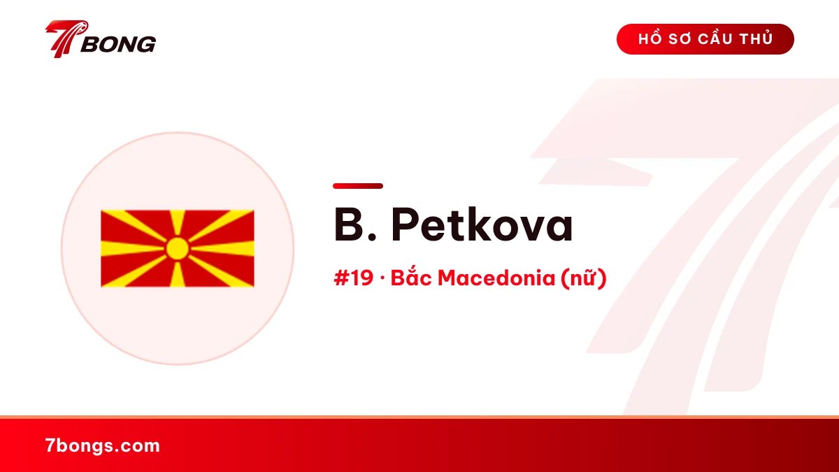 B. Petkova — Bắc Macedonia (nữ)