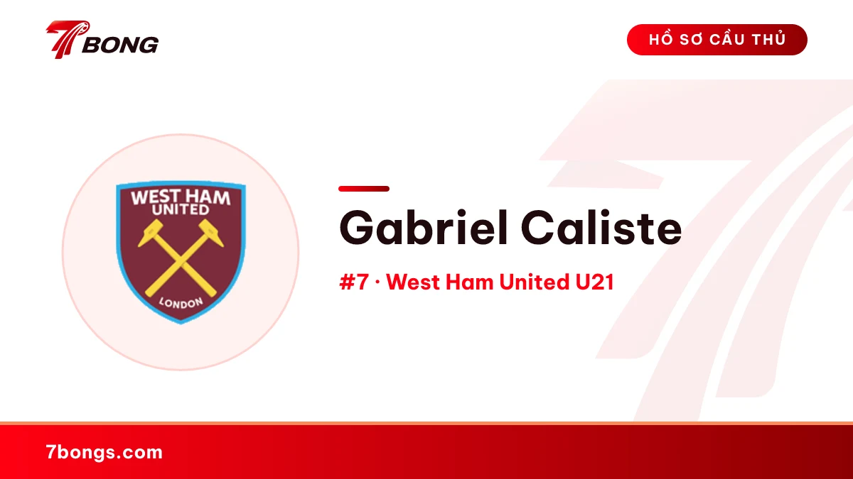 Gabriel Caliste — West Ham United U21