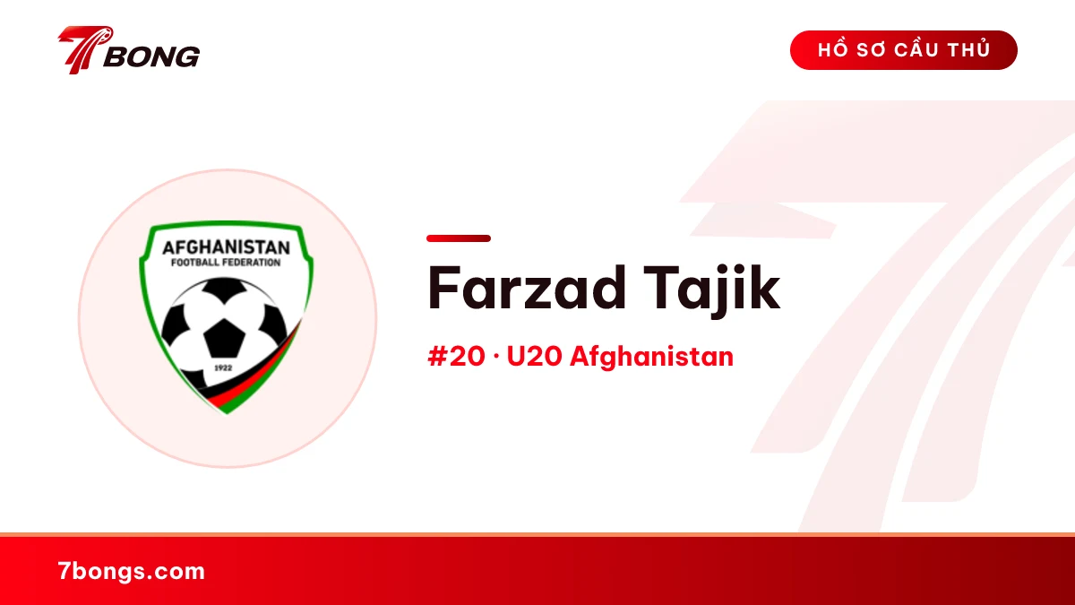 Farzad Tajik — U20 Afghanistan