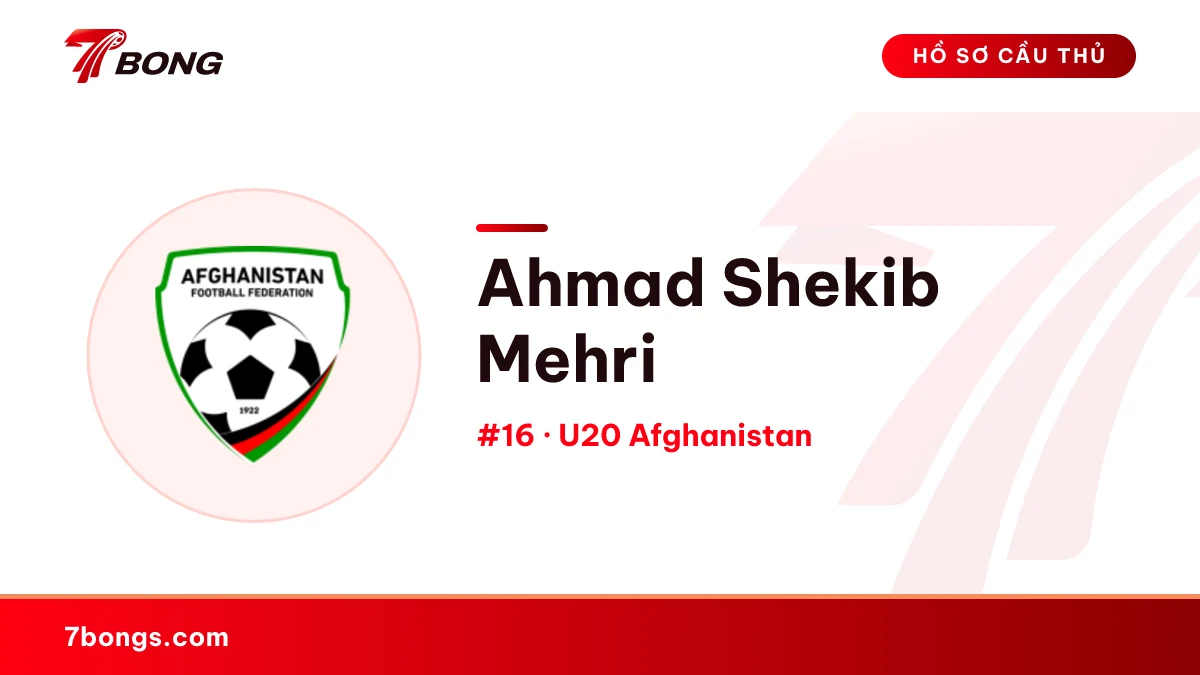 Ahmad Shekib Mehri — U20 Afghanistan
