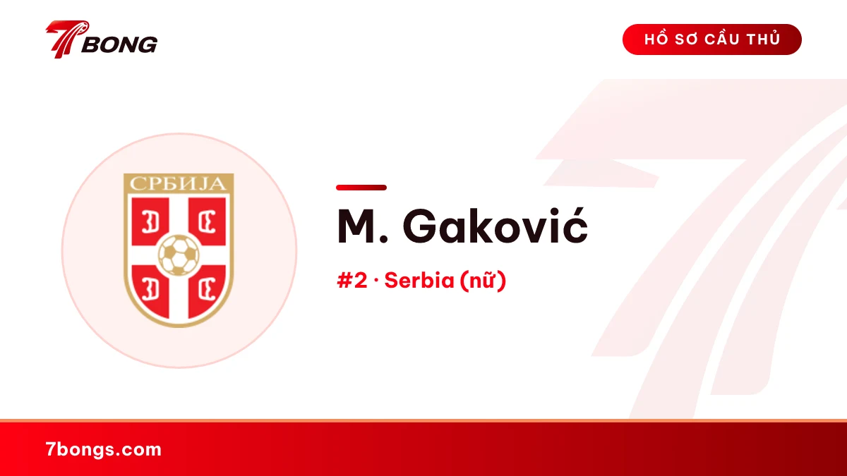 M. Gaković — Serbia (nữ)