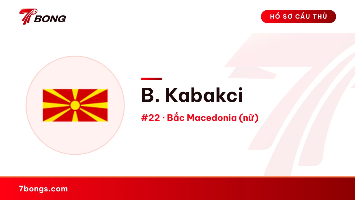 B. Kabakci — Bắc Macedonia (nữ)