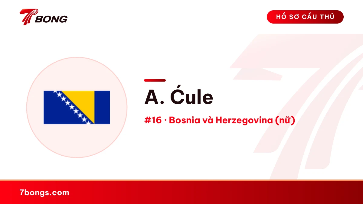 A. Ćule — Bosnia và Herzegovina (nữ)