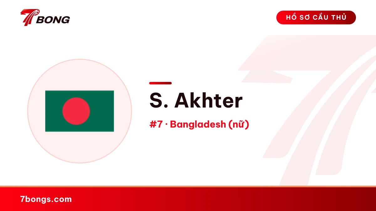 S. Akhter — Bangladesh (nữ)