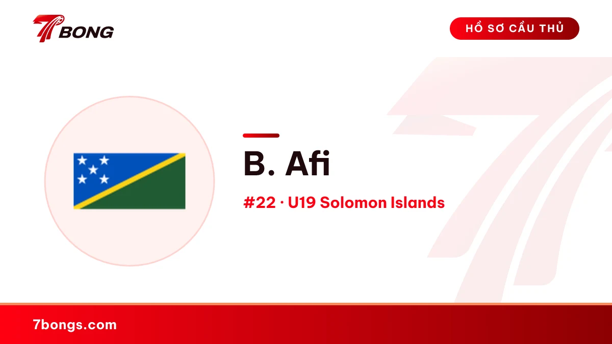 B. Afi — U19 Solomon Islands