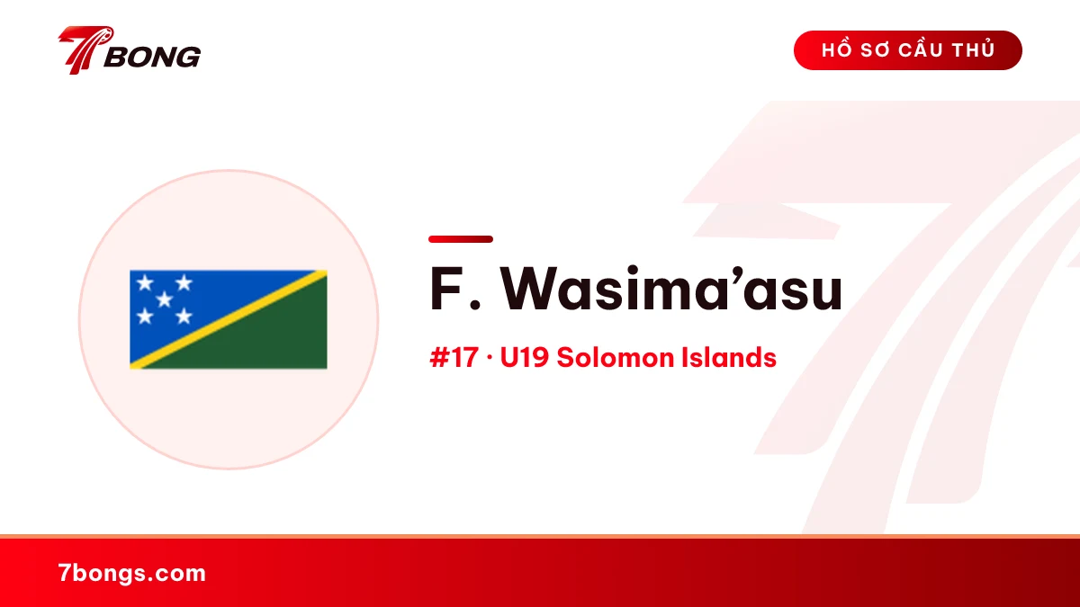 F. Wasima’asu — U19 Solomon Islands