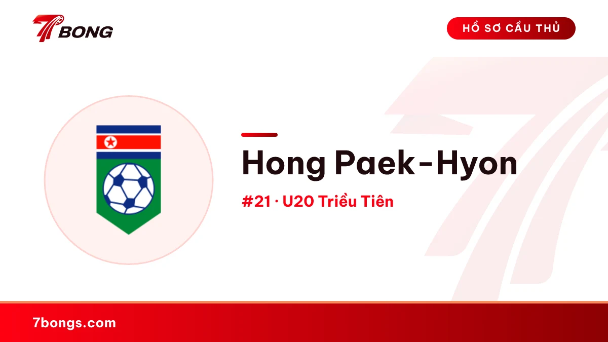 Hong Paek-Hyon — U20 Triều Tiên