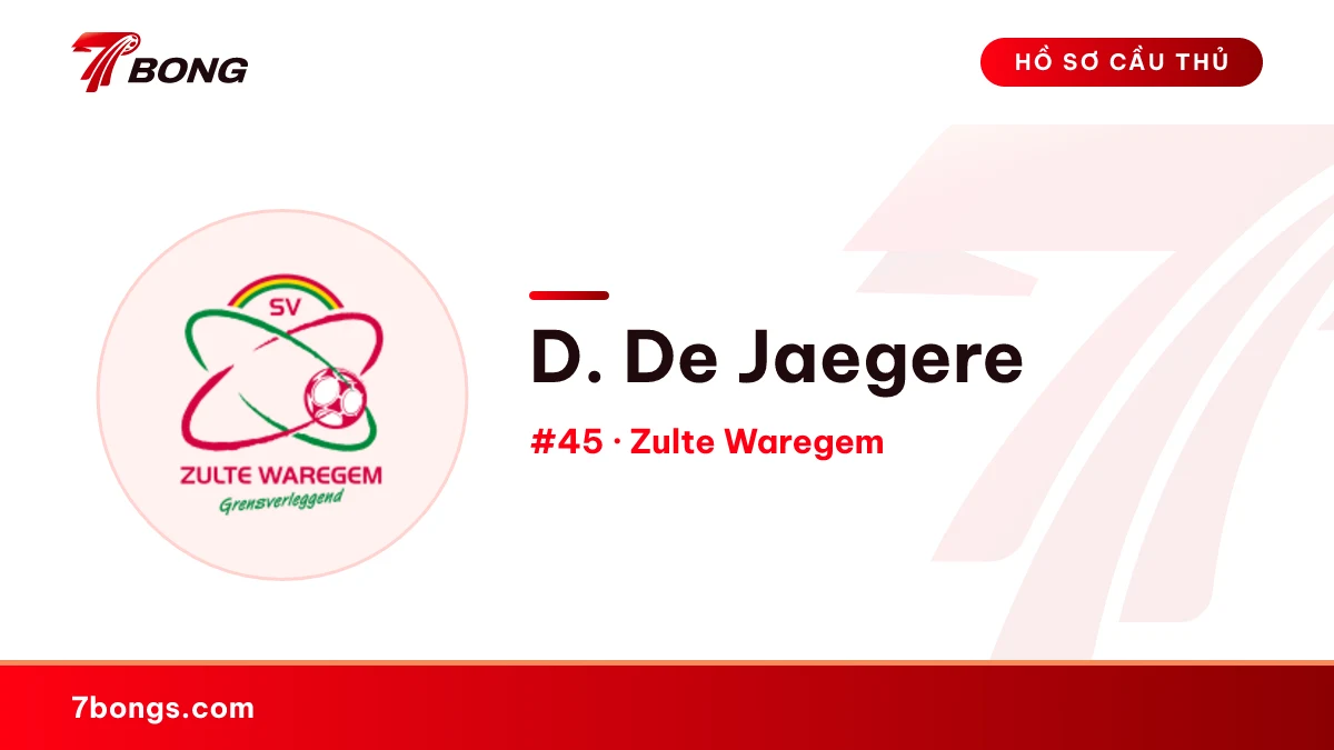 D. De Jaegere — Zulte Waregem
