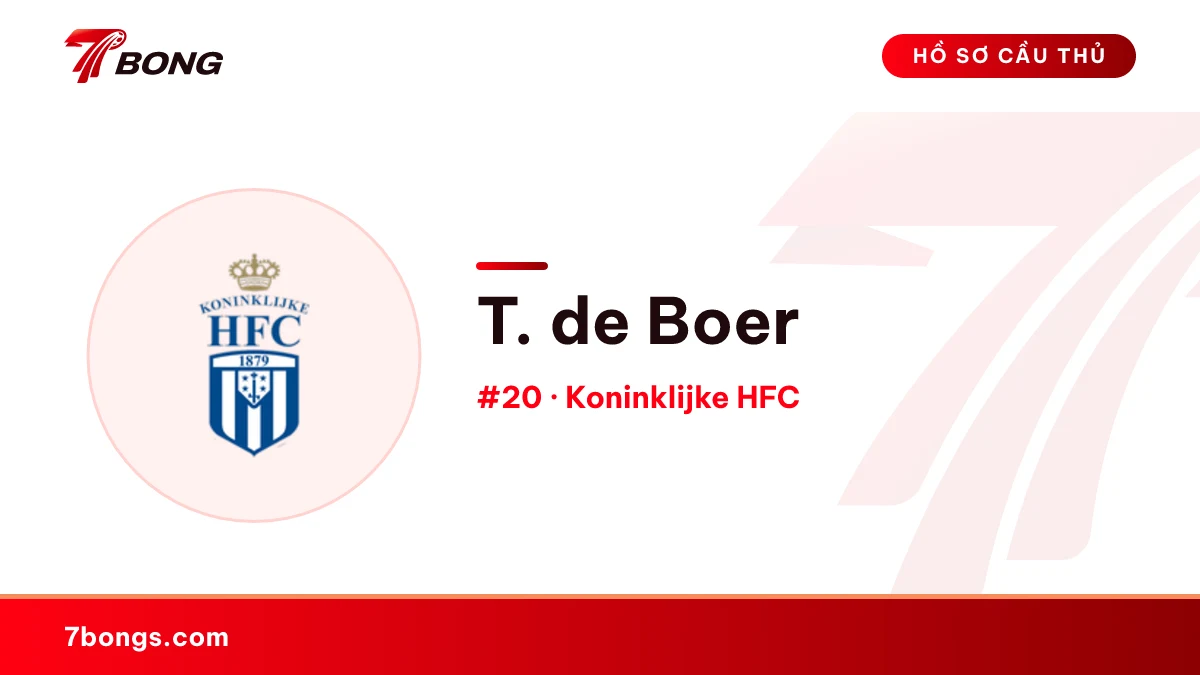 T. de Boer — Koninklijke HFC