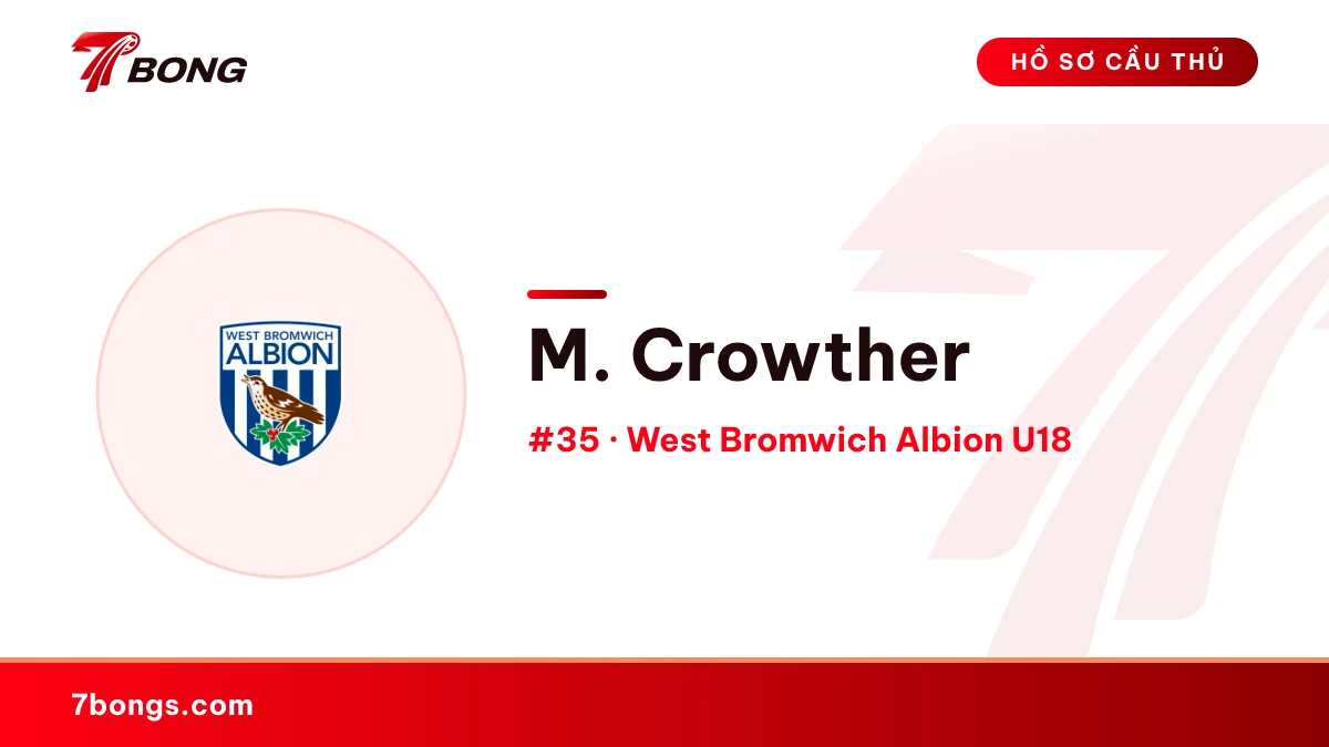 M. Crowther — West Bromwich Albion U18