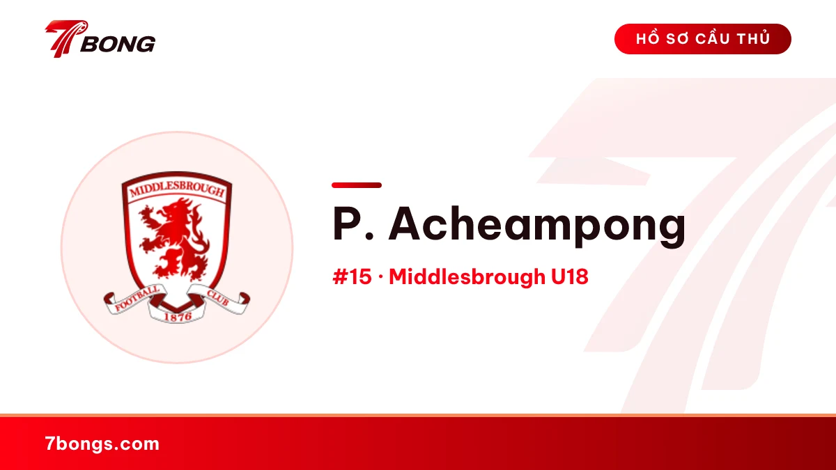 P. Acheampong — Middlesbrough U18