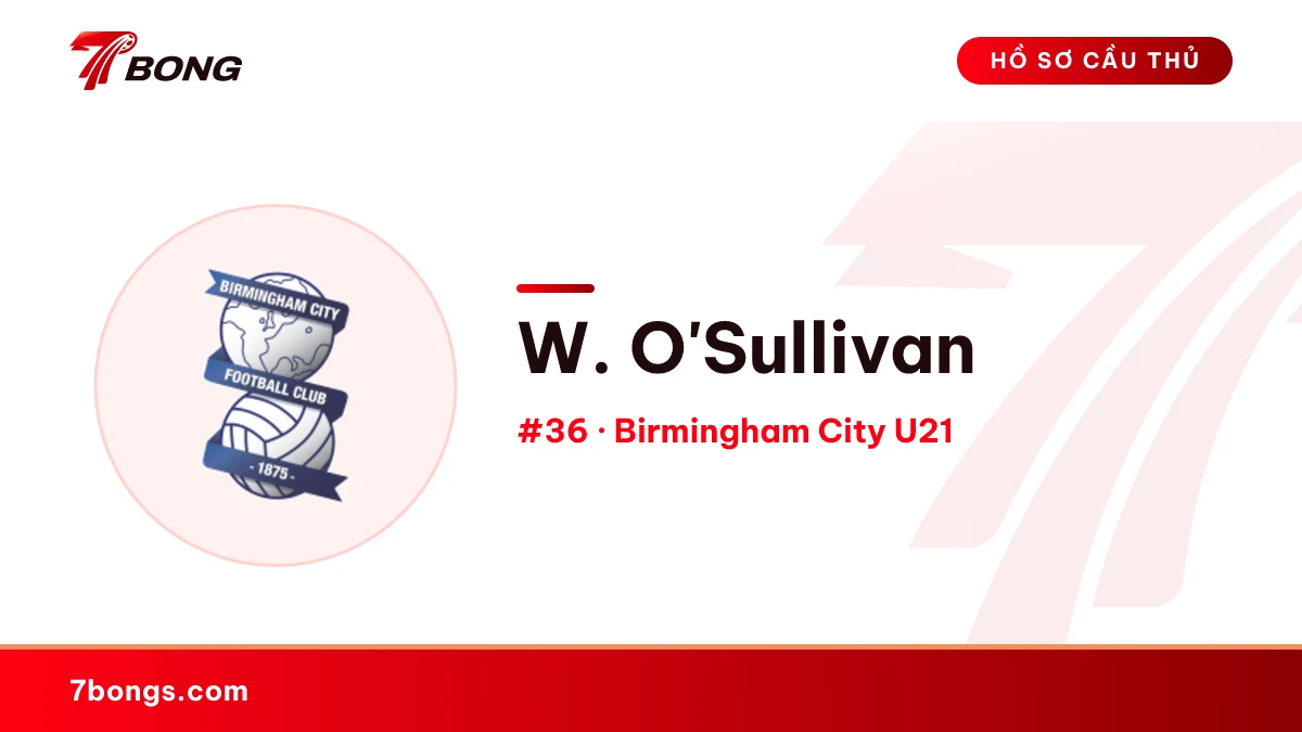 W. O'Sullivan — Birmingham City U21