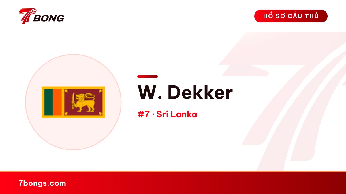 W. Dekker — Sri Lanka