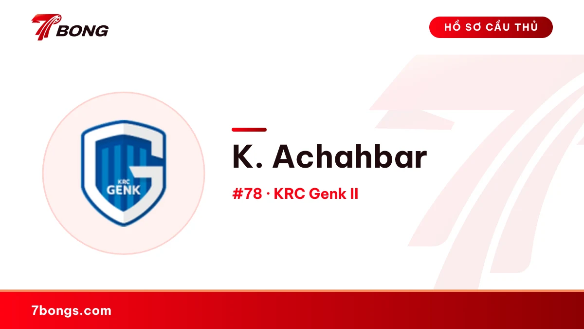 K. Achahbar — KRC Genk II